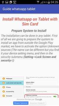 Guide Whatsapp tablet screenshot 3