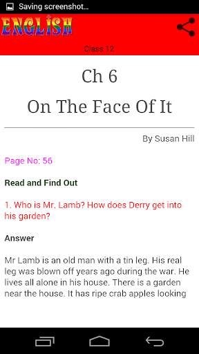 Class 12 English Solutions screenshot 5