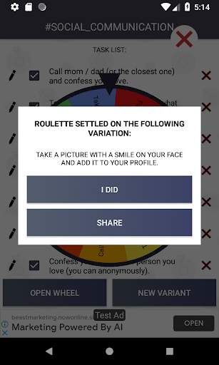 CHALLENGE Wheel Quest Roulette Random screenshot 2