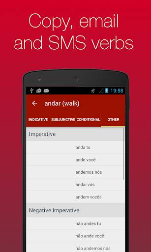 Portuguese Verb Conjugator स्क्रीनशॉट 4