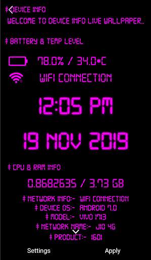 My Device Info Live Wallpaper screenshot 4