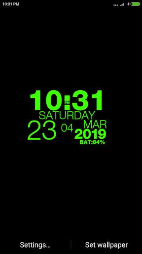 Digital Clock Wallpaper Clock screenshot 3