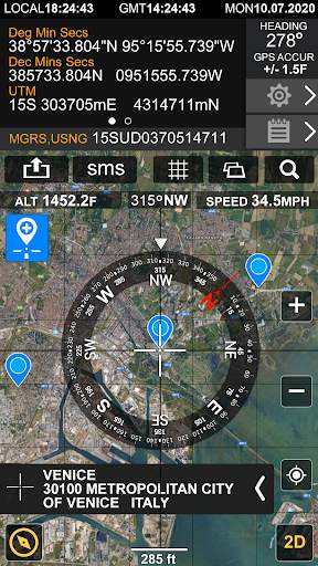 GPS Location Info, SMS Coordinates, Compass   screenshot 2