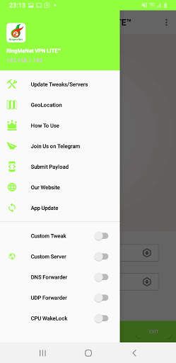 RingmeNet VPN-Free ssl/http/ssh Tunnel VPN screenshot 2