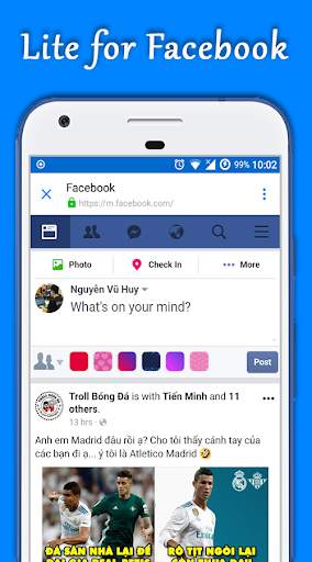 Lite for Facebook screenshot 2