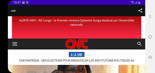 Corbeau News Centrafrique screenshot 2