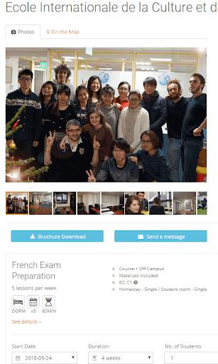 Language Study Abroad Booking Platform screenshot 3