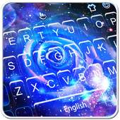 Neon Blue Galaxy Love Rose Keyboard Theme 6.3.23.2019
