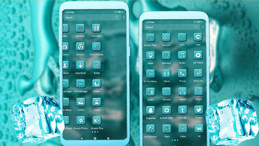 Ice Cubes Mint Launcher Theme screenshot 2