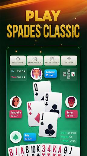 Spades Offline - Card Game screenshot 1