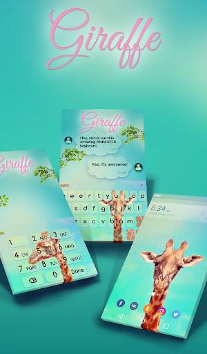 Giraffe Animated Keyboard   Li screenshot 1