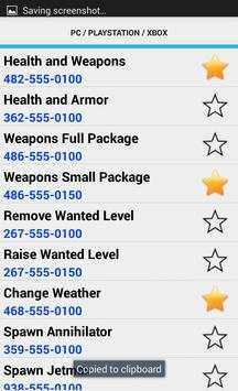Cheats for GTA IV screenshot 3