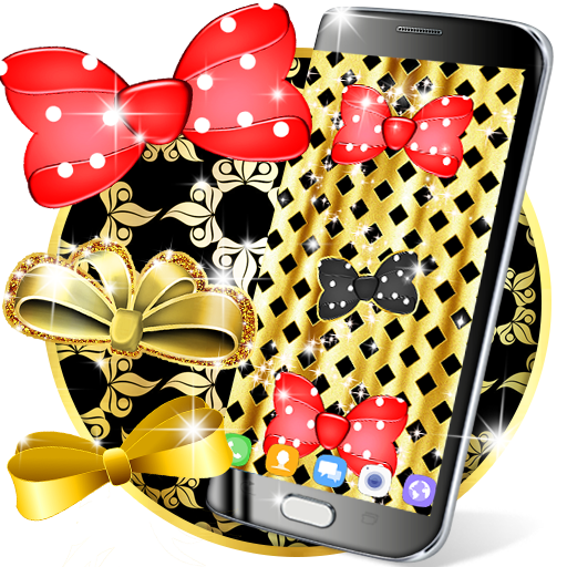 Golden bowknot live wallpaper icon