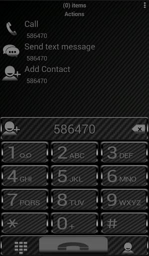 Theme Black Carbon RocketDial screenshot 3