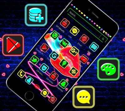 Neon Lips Launcher Theme💞 screenshot 2