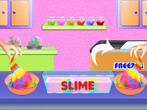 Rainbow DIY Slime Maker: Squishy Fluffy Jelly Game screenshot 4