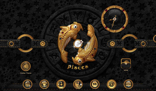 TSF NEXT ADW Nova LAUNCHER GOLD PEARL ZODIAC THEME screenshot 11