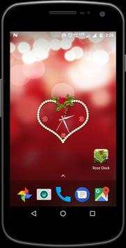 Rose clock live wallpaper screenshot 1