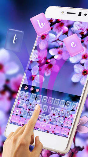 purple Sakura blossom Keyboard screenshot 1