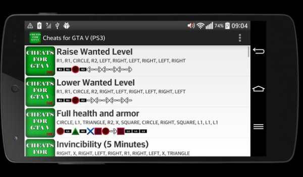 Cheats for GTA 5 (PS3) screenshot 2