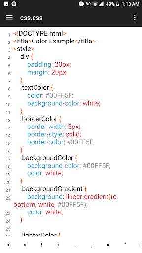 Html CSS JavaScript 용 메모장 플러스 코드 편집기 screenshot 2