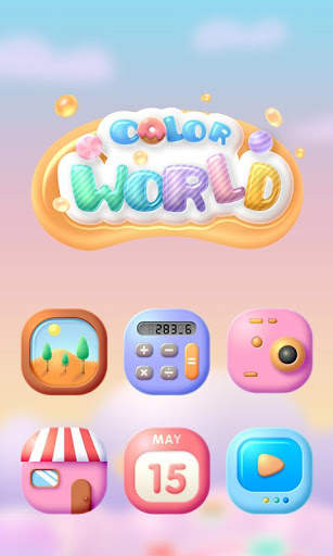 (Free)Color World GO Launcher Theme screenshot 1