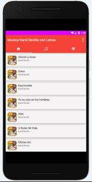 Musica Karol Sevilla con Letra screenshot 1