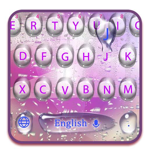 Color Water Drops Keyboard 10001004