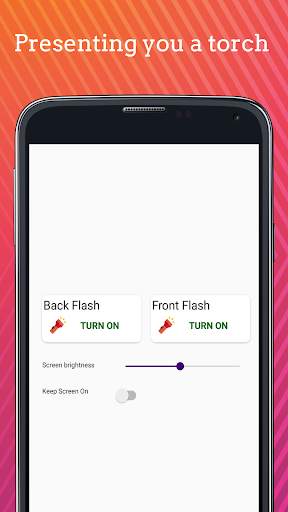 Front and Back Flashlight Lite screenshot 1
