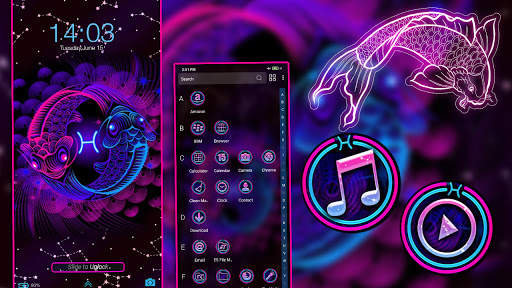 Pisces Zodiac Launcher Theme screenshot 3