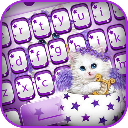 Purple Cat Keyboard Theme 1.0