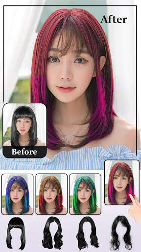 Color Hairstyles For Men & Women : Photo Editor screenshot 4