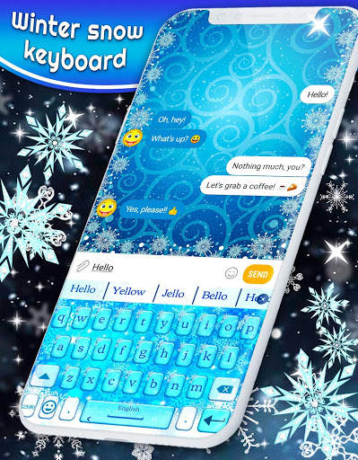 Winter Snow Keyboard ❄️ Snowflake Theme Keyboards 3 تصوير الشاشة