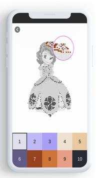 Princess Color By Number, princess coloring game screenshot 3