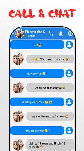 Planeta das Gêmeas Call Me! Fake Video Call screenshot 4