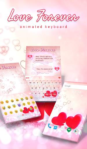 Love Forever Animated Keyboard   Live Wallpaper screenshot 1