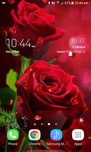 Red Hearts Roses LWP screenshot 1