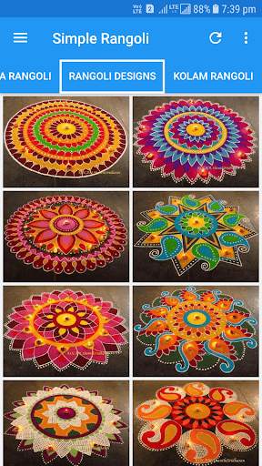 Simple Rangoli Designs : Easy Rangoli Designs 4 تصوير الشاشة