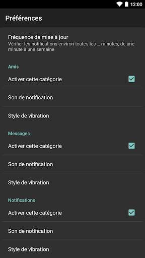 Notifications pour Facebook screenshot 1