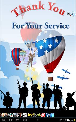 Army Thanks! Doodle Text Cards screenshot 2