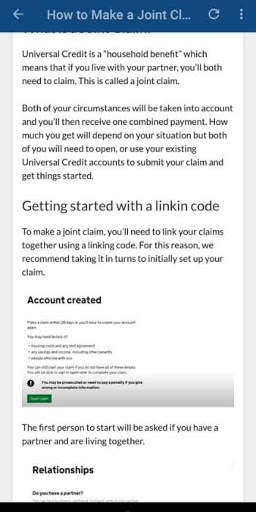 Universal Credit App screenshot 2
