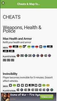 Cheats & Map for GTA V screenshot 1