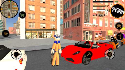 Naru Stickman Rope Hero Ninja Gangstar Crime Fight screenshot 1