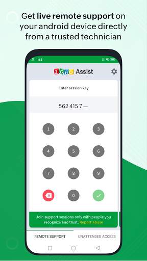 Customer App - Zoho Assist स्क्रीनशॉट 1