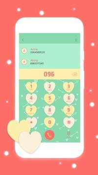 Cute Heart Dialer Contact Theme screenshot 1