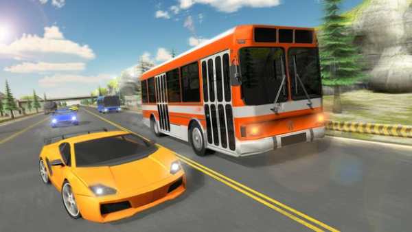 Racing In Bus: Real Highway Traffic screenshot 2