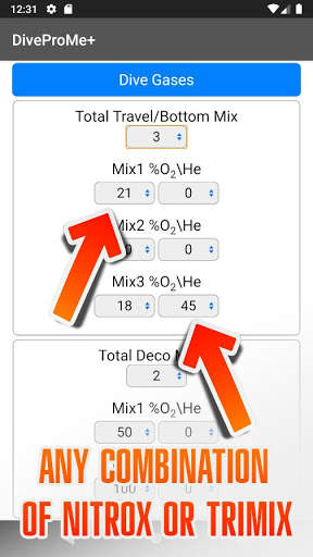DiveProMe Scuba Technical Diving Planner screenshot 6
