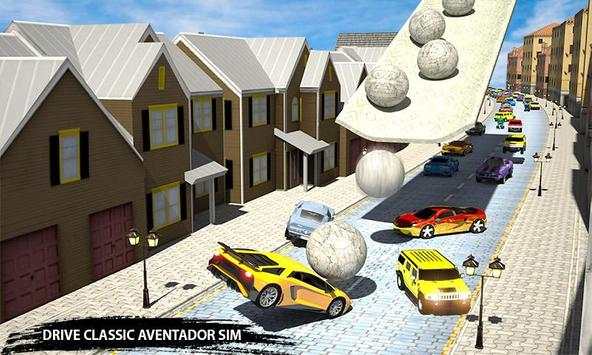 Aventador Melayang Balap:Rolling Bola Jatuh screenshot 1