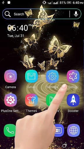Gold Butterfly Water LWP screenshot 2