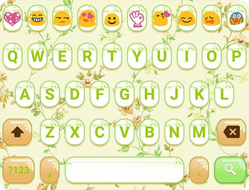 Green Vine Emoji Keyboard Skin screenshot 6